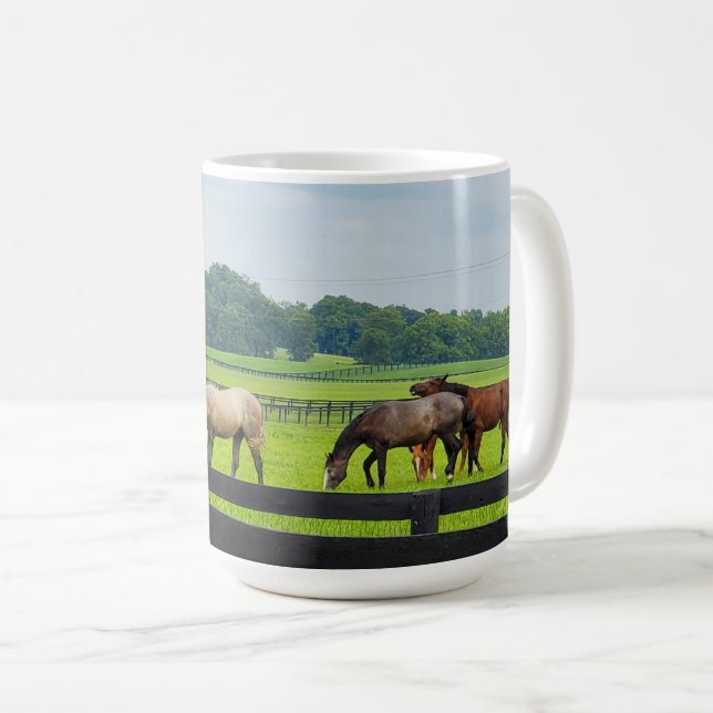 Caneca De Café Lexington, Cavalos KY (Frente Esquerda)