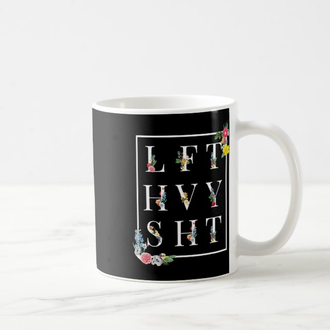 Caneca De Café Lft Hvy Shy Engraçado Mens Gym Rat Workout Potênci (Direita)