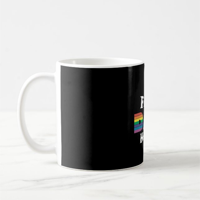 Caneca De Café Lgbt De Hugs De Pai Gratuito (Esquerda)