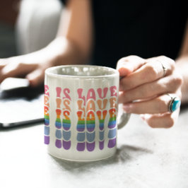 Caneca De Café Lgbt Love é Love Colortion