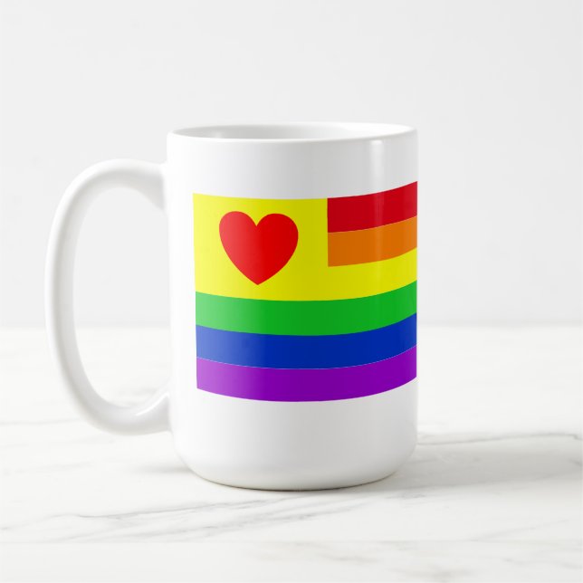 Caneca De Café #LGBT #love #orgulde #gay #liberdade #parada (Esquerda)