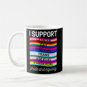 Caneca De Café LGBTQ I suporta transbissexuais assexuais pansexua