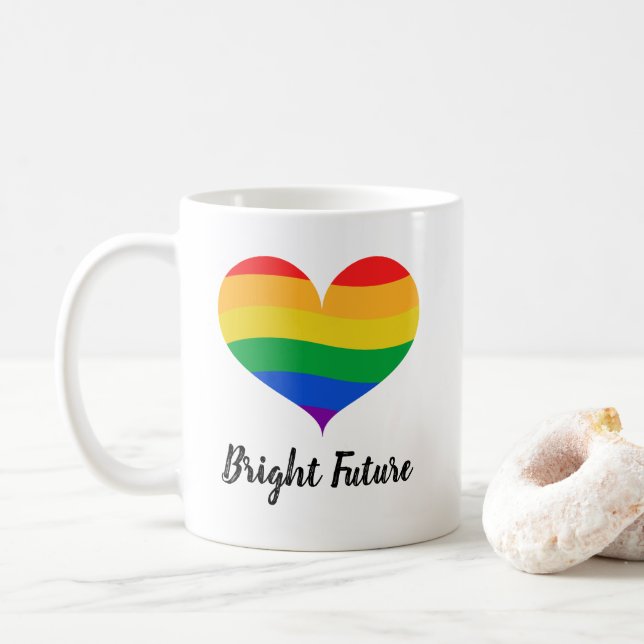Caneca De Café LGBTQ Orgulho LGBTQ Café Mug (Com Donut)