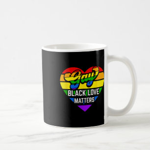 Caneca De Café Lgbtq resiste ao Orgulho gay negro amor e consciên