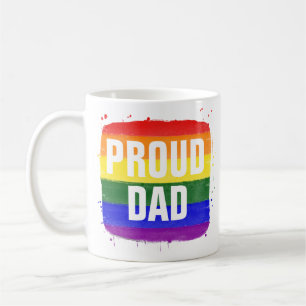 Caneca De Café LGBTQ Sinalizador LGBTQ - Pai de café