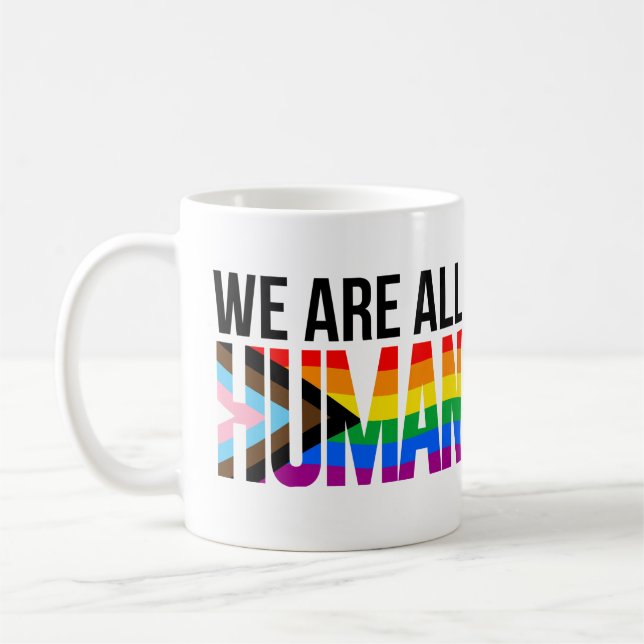 Caneca De Café LGBTQ Somos Todos Humanos (Esquerda)