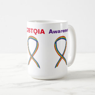 Caneca De Café LGBTQIA Arco-Íris Sensibilização Fita Angel Café M