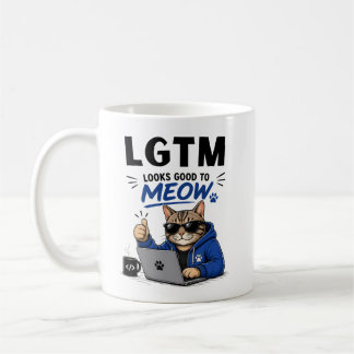 Caneca De Café LGTM Looks Good To Meow