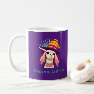 Caneca De Café Lhama Drama Animal Engraçado