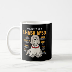 Caneca De Café Lhasa Apso Anatomia Cachorro Engraçado Mãe Pai Pre