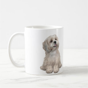 Caneca De Café Lhasa Apso (C) - Ouro claro