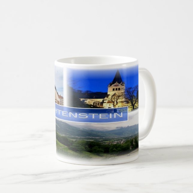 Caneca De Café LI Liechtenstein - Vaduz - (Frente Esquerda)