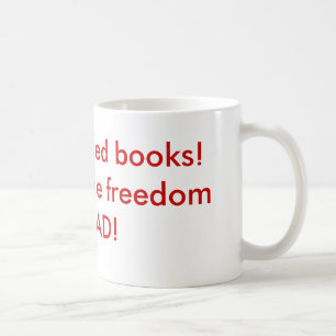 Caneca De Café Li livros banidos!Celebre a liberdade de LER!