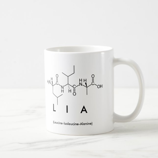 Caneca De Café Lia peptide nome mug (Direita)