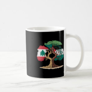 Caneca De Café Líbano Palestina Sinalizador Libanês Palestino Uni