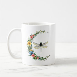 Caneca De Café Libélula Boho Lua Crescente Sinal de Paz Hippie Dr