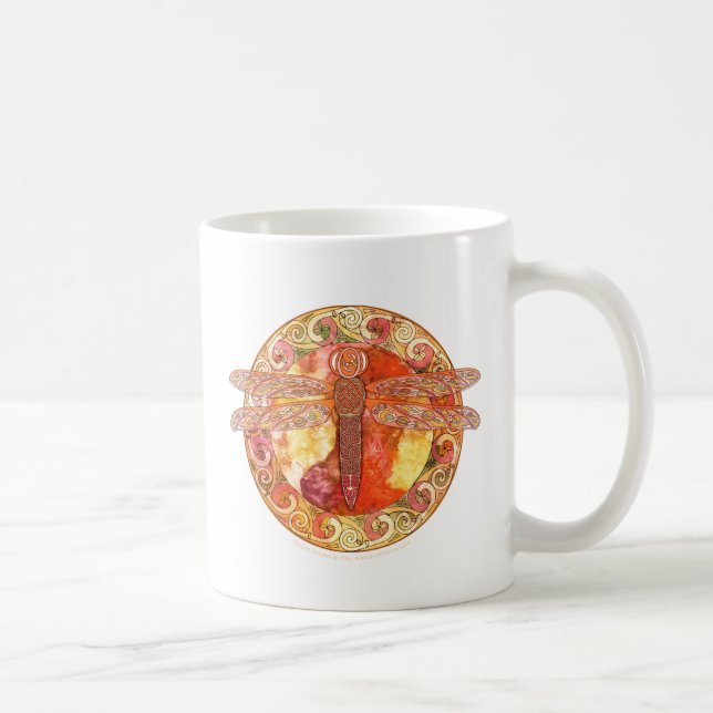 Caneca De Café Libélula celta quente (Direita)