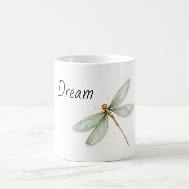 Caneca De Café Libélula do Sonho de Menta (Centro)