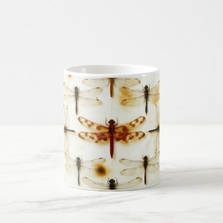 Caneca De Café Libélulas de Jardim Vintage Besouros Insetos