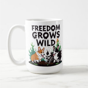 Caneca De Café Liberdade Cresce Selvagem – Desenho Animado Assust