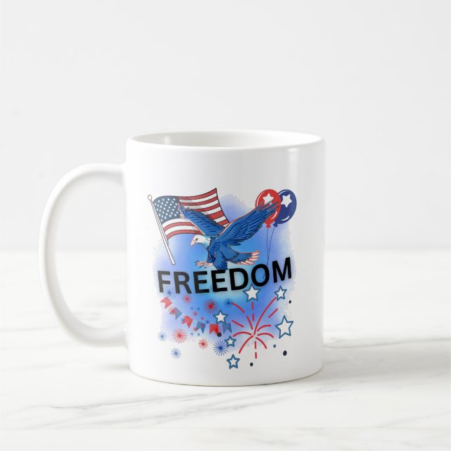 Caneca De Café Liberdade dos EUA (Esquerda)