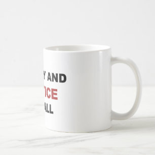 Caneca De Café Liberdade e JUSTIÇA para Todos