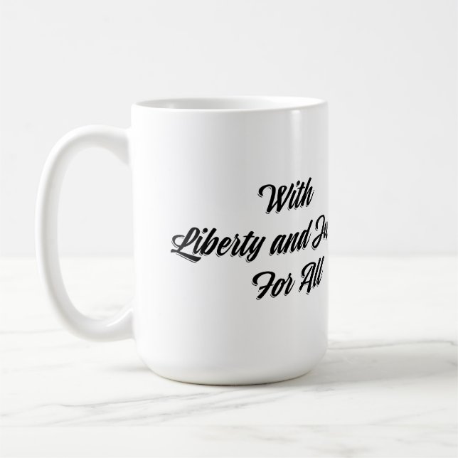 Caneca De Café Liberdade e Justiça para Todos (Esquerda)