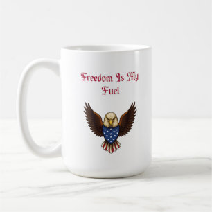 Caneca De Café Liberdade É Meu Combustível Espírito Patriótico Am