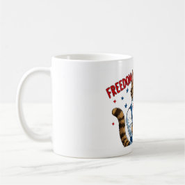 Caneca De Café Liberdade é servida - Gato de gato engraçado