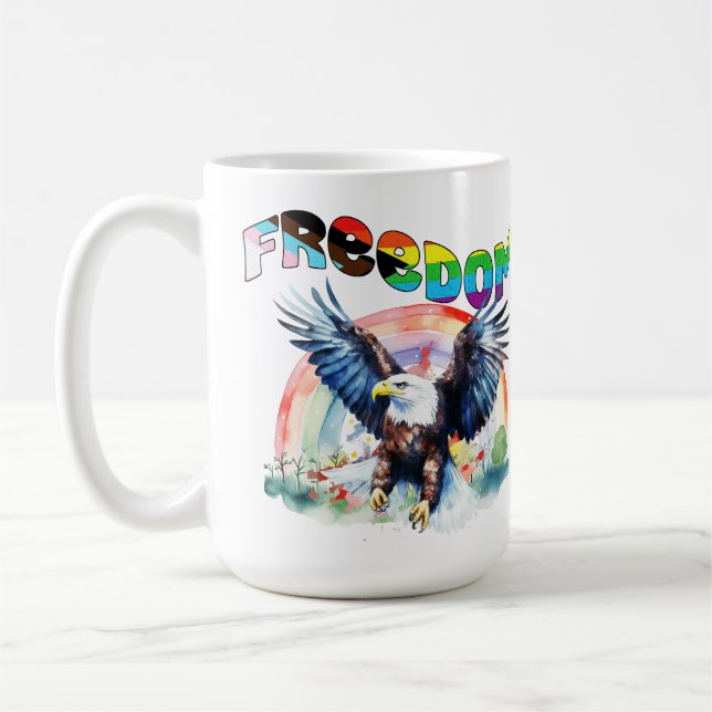 Caneca De Café Liberdade - Feliz Orgulho LGBTQIA+ (Esquerda)