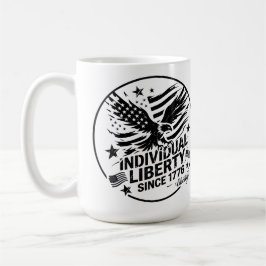 Caneca De Café Liberdade Individual Desde 1776 Patriótico