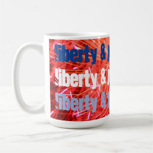 Caneca De Café "Liberdade & Justiça Para Todos" - 4 de Julho