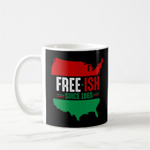 Caneca De Café Liberdade Livre Dos Eua Mapa Junta Do Afican Negro