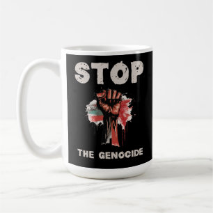 Caneca De Café Liberdade na Palestina Interromper o Genocídio de