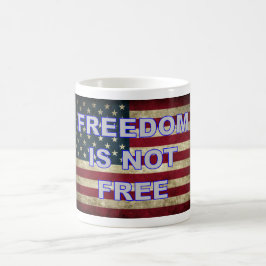 Caneca De Café Liberdade Não É Livre - Bandeira Americana