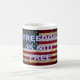 Caneca De Café Liberdade Não É Livre - Bandeira Americana