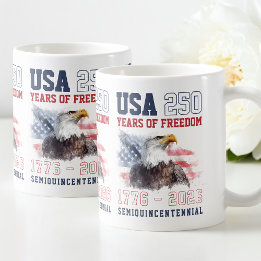 Caneca De Café Liberdade Patriótica 250º Aniversário da América
