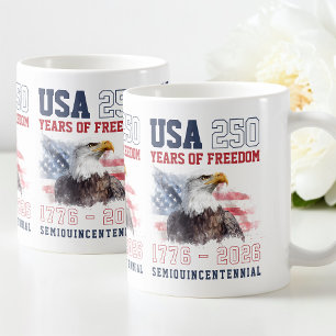 Caneca De Café Liberdade Patriótica 250º Aniversário da América