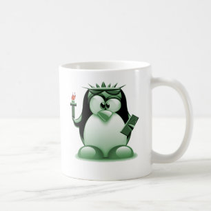 Caneca De Café Liberdade Tux (Linux Tux)