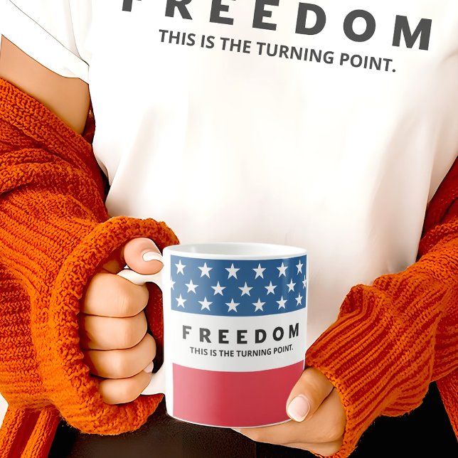 Caneca De Café Liberdade Um Patriota Verdadeiro (Criador carregado)