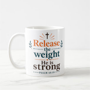 Caneca De Café Libertar o Peso Ele é Forte Citação das Escrituras