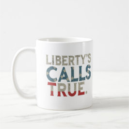 Caneca De Café Liberty, chama True Lettwr design