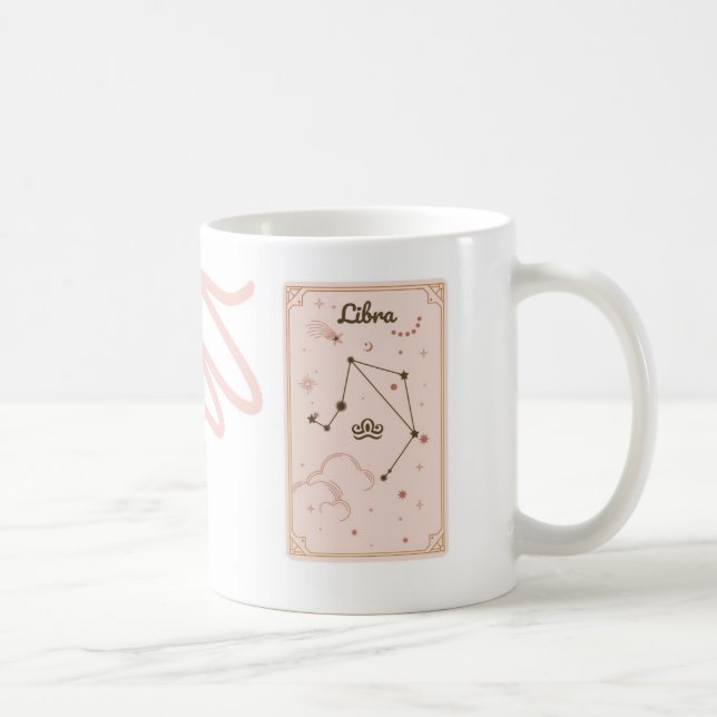 Caneca De Café Libra-Café Astrológica Mug, Libra Zodiac (Direita)