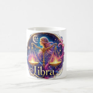 Caneca De Café Libra Zodiac Mug - ♎ Elegante e Celestial