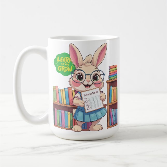 Caneca De Café Librarian-in-Training Star – Rabbit Edition (Esquerda)
