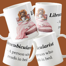 Caneca De Café Librocubicularista Cachorro lendo sobre o amante d