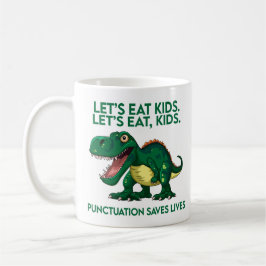 Caneca De Café Lição de Gramática do Dinossauro Divertido