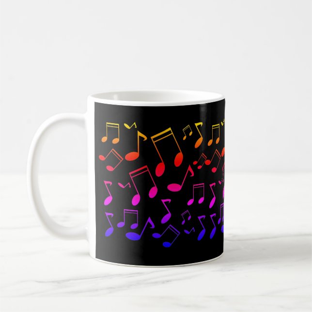 Caneca De Café lição de música,notas (Esquerda)
