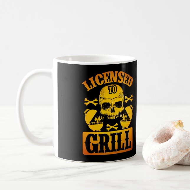 Caneca De Café Licenciado Para Grill Smoker Grill Barbecue (Com Donut)