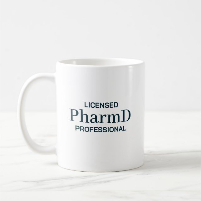 Caneca De Café Licensed PharmD Professional Personalized (Esquerda)